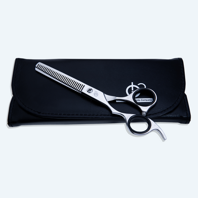 6 Inch Left-Hand Barber Thinning Scissors — Sharp Blade, Screw Adjuster, Rubber Silencer & Grip Ring — Polished — image 6