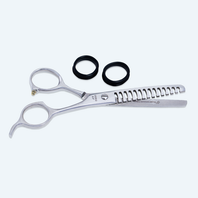 6.5 Inch Barber Thinning Scissors — Sharp Blade, Screw Adjuster, Rubber Silencer & Grip Ring — image 6