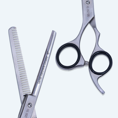 6 Inch Left-Hand Barber Thinning Scissors — Sharp Blade, Screw Adjuster, Rubber Silencer & Grip Ring — image 5