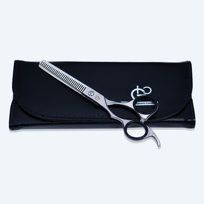 6 Inch Left-Hand Barber Thinning Scissors — Sharp Blade, Screw Adjuster, Rubber Silencer & Grip Ring — image 7