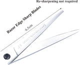 Professional Hair Scissors 6.5 Inch with Rozer Edge Sharp Blades, 440C Steel Hair Cutting Scissors with Elegant Sheath, Adjustable Screw