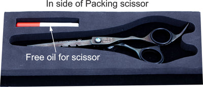 6.5 Inch Professional Hair Cutting Scissors — 440C Steel, Sharp Razor Edge & Adjustable Screw — Light Black Polish — image 8